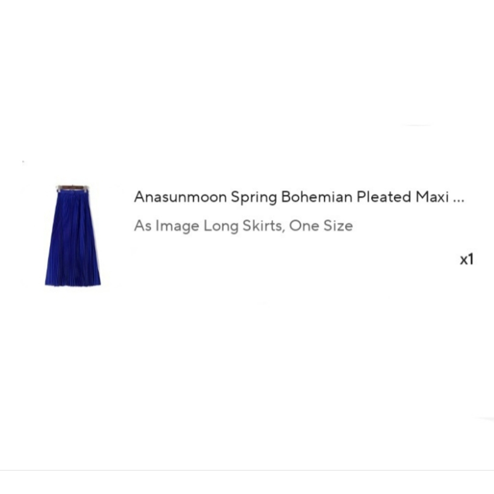 Women Blue belted pleated maxi skirt - Picture 15 of 15